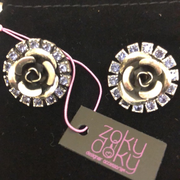 Ant.Silver Rose with Tanzanite or Multi Crystals - Picture 4 of 5